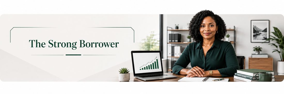 The Strong Borrower — confident small business owner with strong credit profile and growing financials